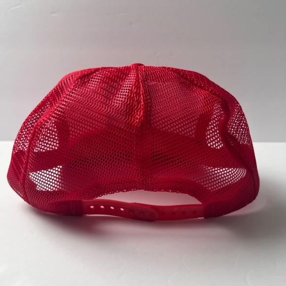 Vintage Safety Kleen Red Trucker Hat with Snapback - Picture 4 of 7